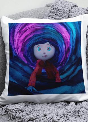 Декоративна подушка плюшева подарунок з принтом кораліна в країні кошмарів coraline