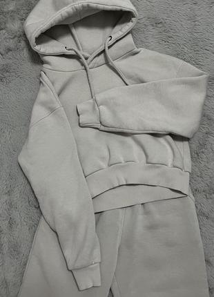 Спортивный костюм | костюм бежевый | костюм белый | zara
