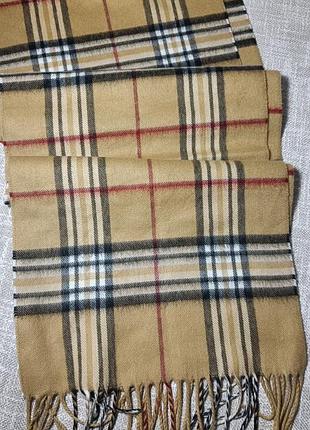 Шарф manor в стилі burberry. теплий та м'який шарф в клітинку . шарф в клітинку