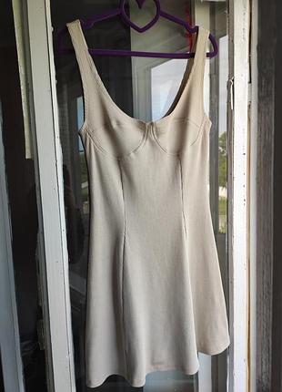 Сукня майка zara в рубчик