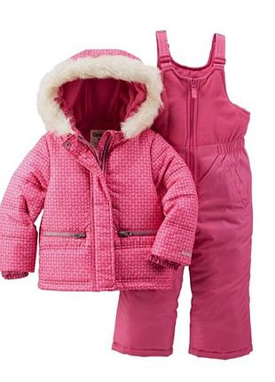 Oshkosh зимний комбинезон полукомбинезон pink