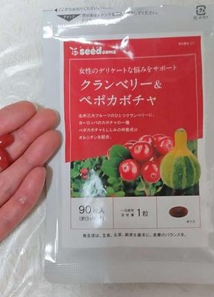 Журавлина та гарбуз комплекс при інконтиненції cranberry peppo pumpkin на 90 днів, японія