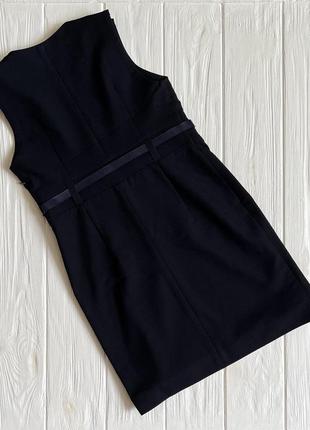 Школьный детский темно-синий сарафан для девочки платье р-р 122 на 6-7 лет