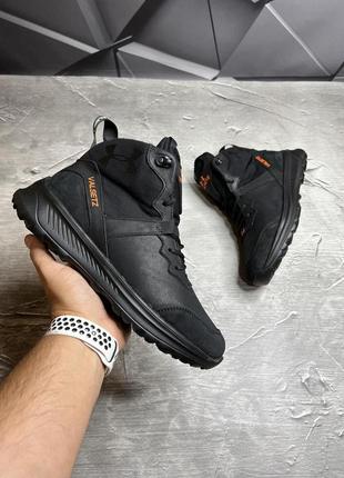 Зимові чоловічі черевики under armour black orange (хутро) 40-41-42