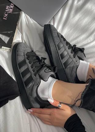 Кеди кросівки в стилі adidas campus grey/black