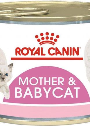 Влажный корм для новорожденных котят royal canin mother & babycat cans 195 г