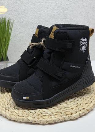 32-36р american club зимові термо черевики з мембраною tripletex чорні в школу євро зима