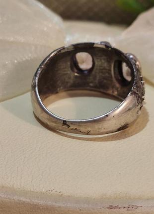 Кольцо серебряное,аметисты,марказиты,винтаж