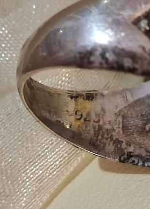 Кольцо серебряное,аметисты,марказиты,винтаж