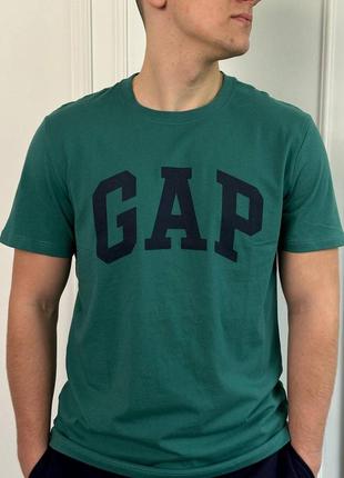 Футболка gap «jade stone green» тонка!