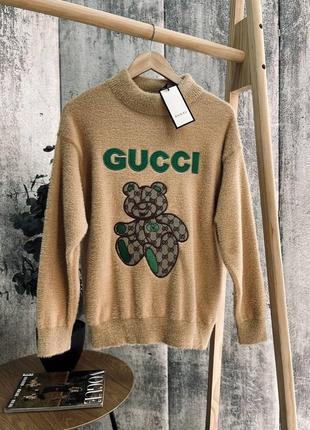 Теплый, мягкий и пушистый 
свитер из мягкой вискозы в стиле gucci два цвета