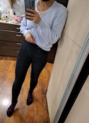 Лосины в рубчик плотные