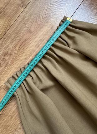 Короткая юбка zara на резинке цвета хаки s5 фото