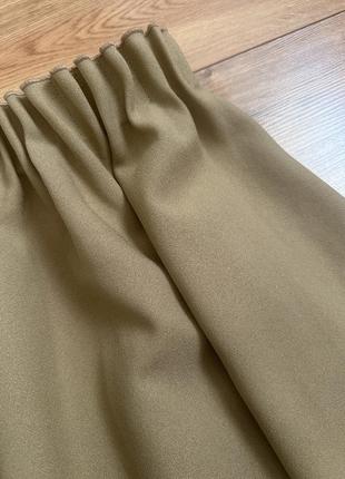 Короткая юбка zara на резинке цвета хаки s3 фото
