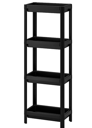 Vesken полиця, чорна, 37х23х101 см