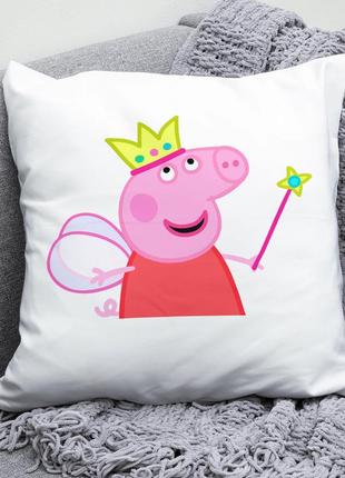 Декоративна подушка плюшевий подарунок з принтом свинка пеппа peppa pig