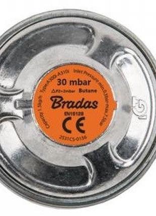 Редуктор на газовий балон bradas shell (укр.стандарт), 30мбар - редуктори для газового балона