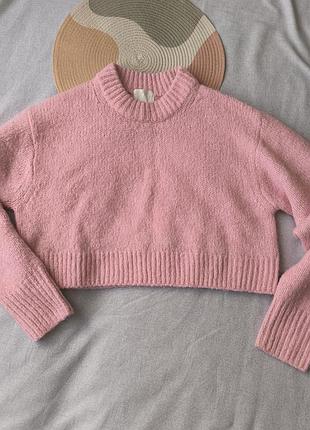 Вкорочений теплий светр рожевого кольору h@m