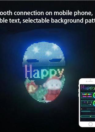 Маска интерактивная lcd bluetooth с проекцией статических и динамических изображений...