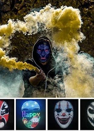 Маска интерактивная lcd bluetooth с проекцией статических и динамических изображений...