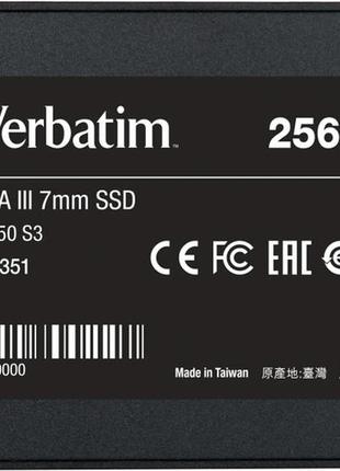 Verbatim vi550 s3 ssd, встроенный ssd-накопитель с 256 гб памяти, твердотельный накопитель с 2,5-дюймовым инте