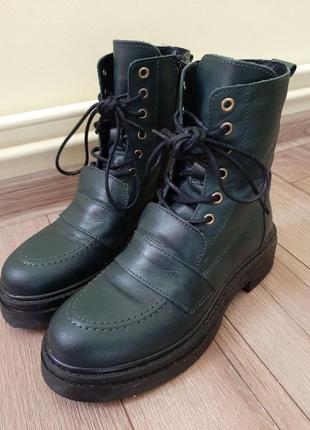 Ботинки drakart, 37, темно-зеленые