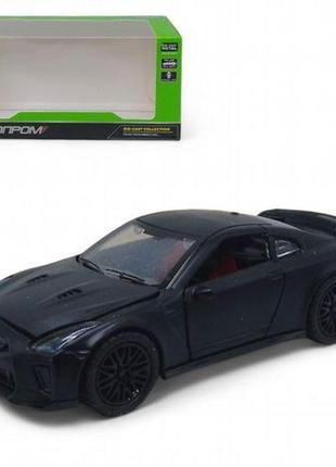 Машина металева автопром "nissan gtr" чорна