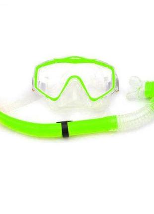Маска та трубка mask and snorkel, салатовий