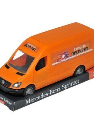 Автомобіль "mercedes-benz sprinter" вантажний (помаранчевий) на планшетці, tigres