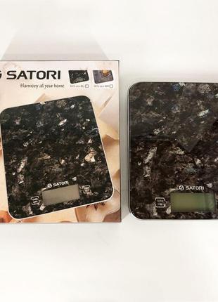 Кухонні ваги для харчових продуктів satori sks-211-bl 15 кг, кухонні ваги для hg-236 приготування страв