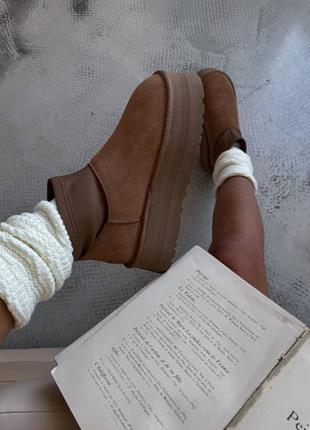 Угги угги угги ugg classic mini dipper chestnut premium