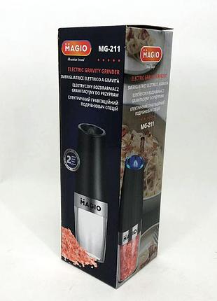 Мельница для специй с подсветкой magio mg-211, мельница для специй, мельница db-827 на батарейках8 фото