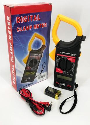 Цифровой мультиметр токовые клещи digital dt-266 мультитестер тестер вольтметр, хороший мультиметр