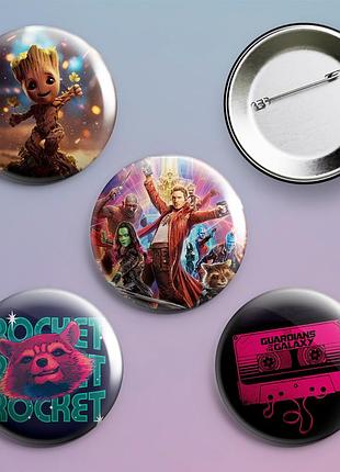 Піни значки охоронці галактики guardians of the galaxy серіал 4 шт у комплекті