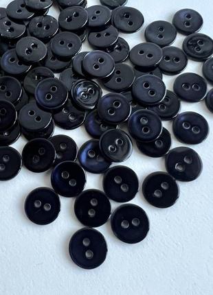 Пуговица 8/227 рубашечна глянцевая 2отв синяя 12мм ракуш