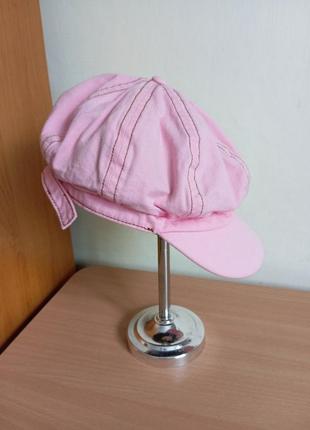Женская коттоновая розовая кепка на подкладке кеппи картуз на осень весна осенняя весенняя хлопок