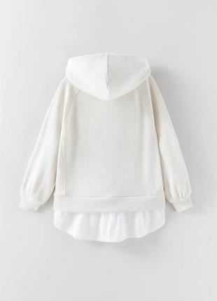 Теплое стильное худи zara