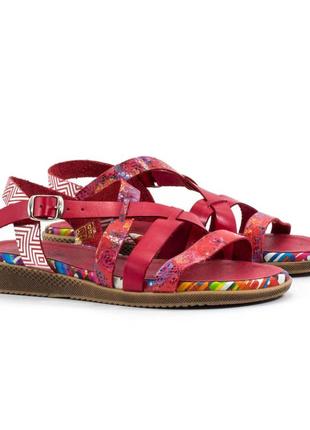 Босоніжки танкетка жіночі червоні presso 2-2592 40 розмір