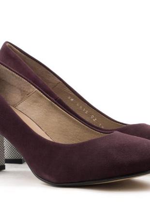 Туфлі човники жіночі замшеві бордові stepter 6815 36 розмір