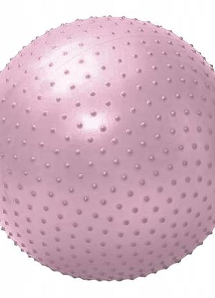М'яч для фітнесу (фітбол) 4fizjo 65 см масажний anti-burst 4fj0617 pink7 фото