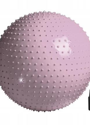 М'яч для фітнесу (фітбол) 4fizjo 65 см масажний anti-burst 4fj0617 pink6 фото