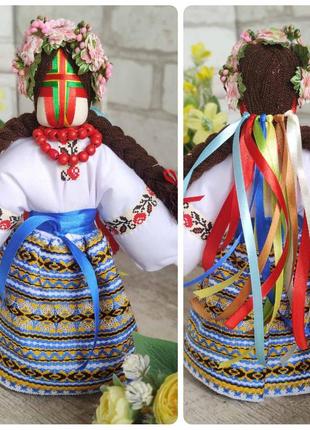 Мотанка "наречена (княжна)" з натуральних матеріалів, родинний оберіг, українська лялька ручна робота, 27 см.