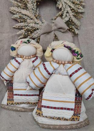 Мотанка "христя (княжна)" з натуральних матеріалів, родинний оберіг, українська лялька ручна робота, 25 см.