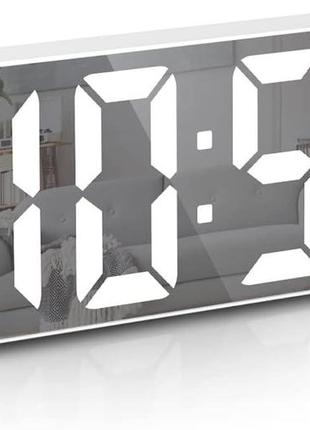 (обновленная версия) ankilo digital led mirror alarm clock, электронные настольные часы с дисплеем температуры