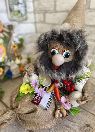 Домовой "федор на мешке", домовик на добро в доме, домовой 40 см