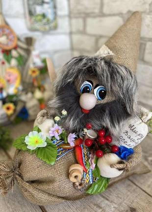 Домовой "федор на мешке", домовик на добро в доме, домовой 40 см