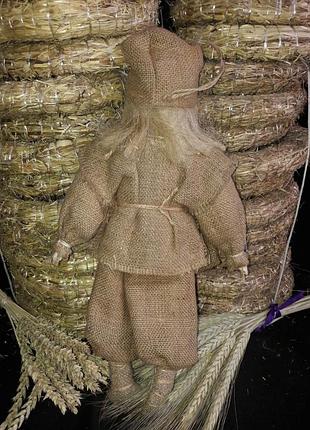 Стильна лялька-мотанка "василько" з керамічним особою, висота 38-40 см5 фото