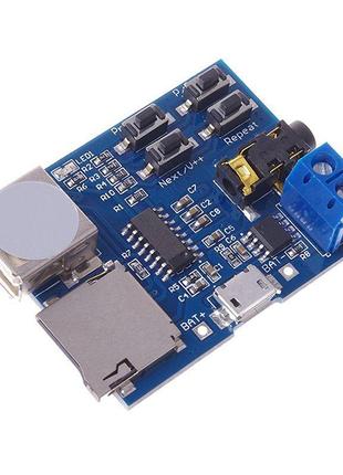 Arduino usb mp3 плеер (слот microsd) tf card u disk усилитель format decoder board module amplifier decoding a