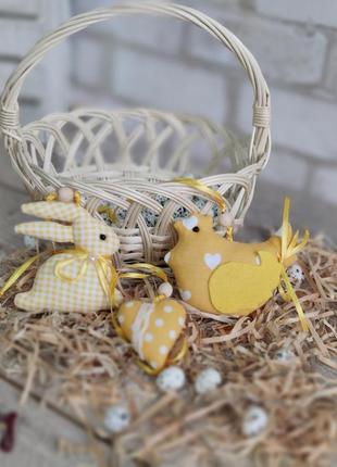 Набір пасхальний "кролик, курочка, сердечко", для віночка, для корзини, для декора,...