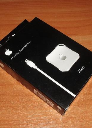 Уценка. usb 2.0 ihub 4 port apple mac laptop (лого светящееся яблоко)